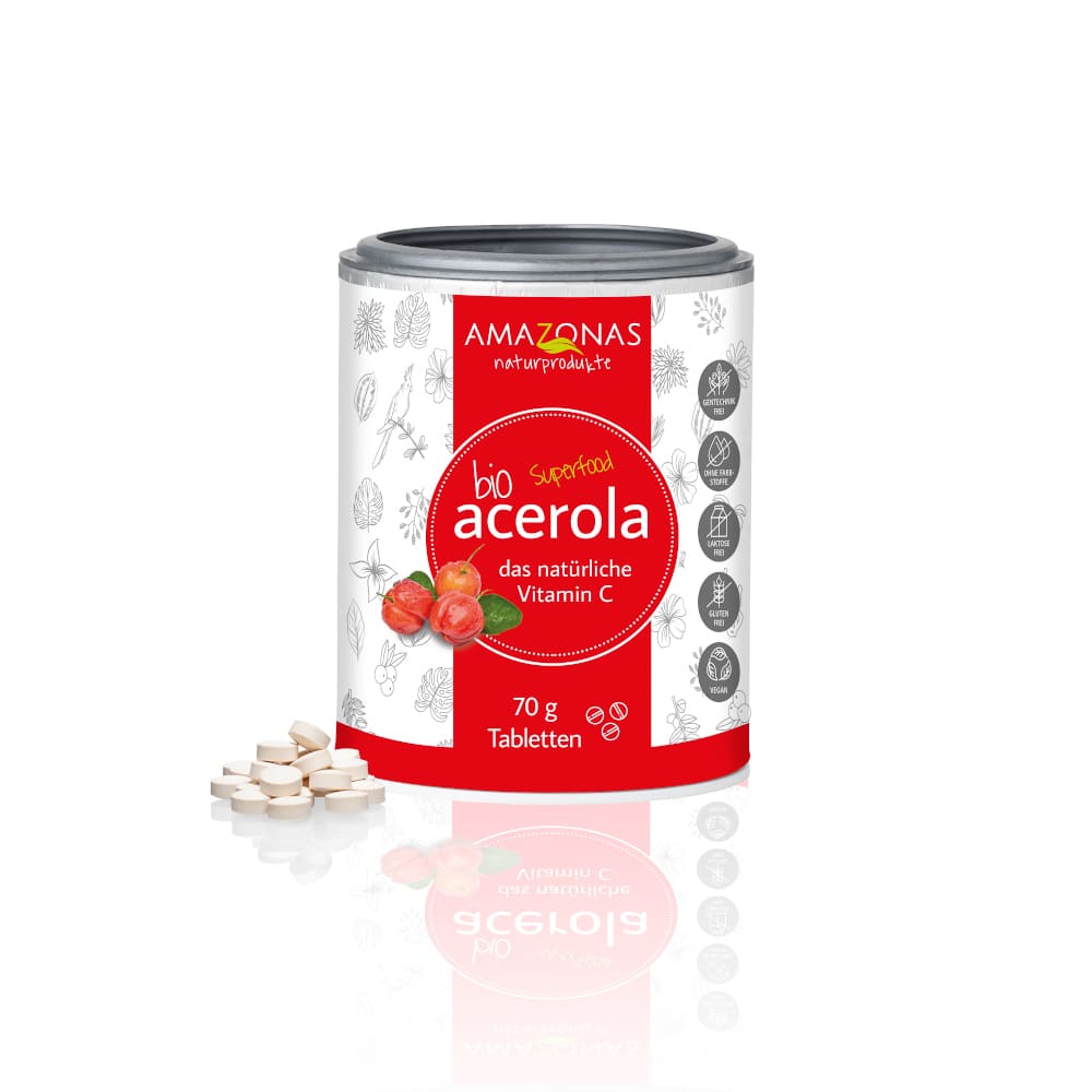 AMAZONAS Bio Acerola Pulver  70 g Lutschtabletten