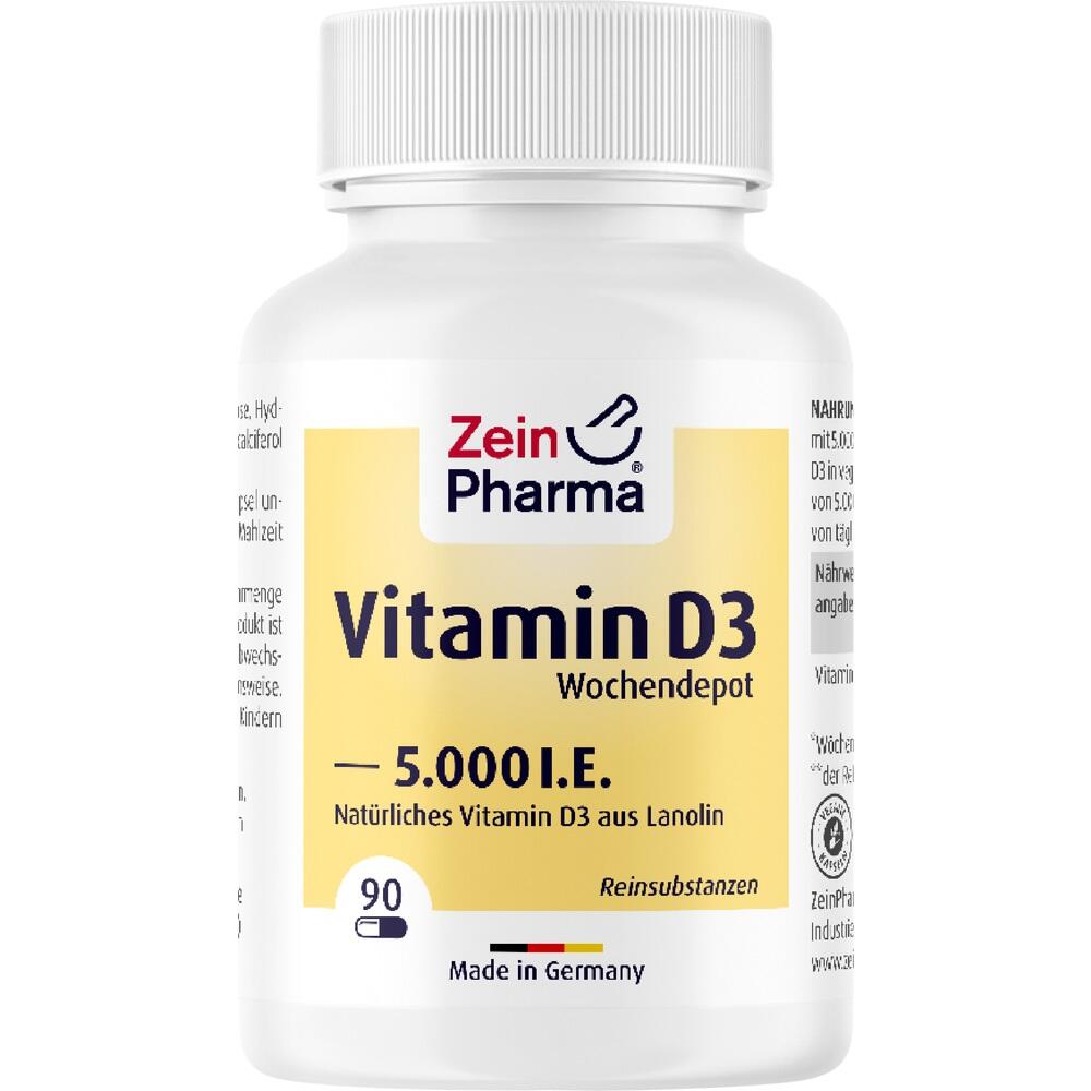 Zein Pharma Vitamin D3 5000 I.E. Wochendepot-Kapseln 90 St Kapseln