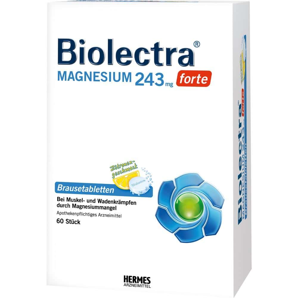 Biolectra MAGNESIUM 243mg  FORTE Zitrone  60 St Brausetabletten