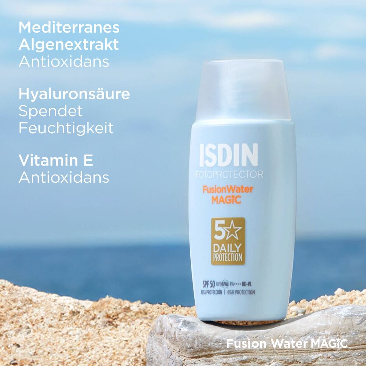 ISDIN FusionWater MAGIC Sonnencreme Gesicht LSF 50 50 ml Emulsion
