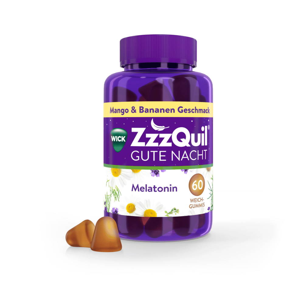 WICK ZzzQuil GUTE NACHT Melatonin Mango- & Bananengeschmack 60 St