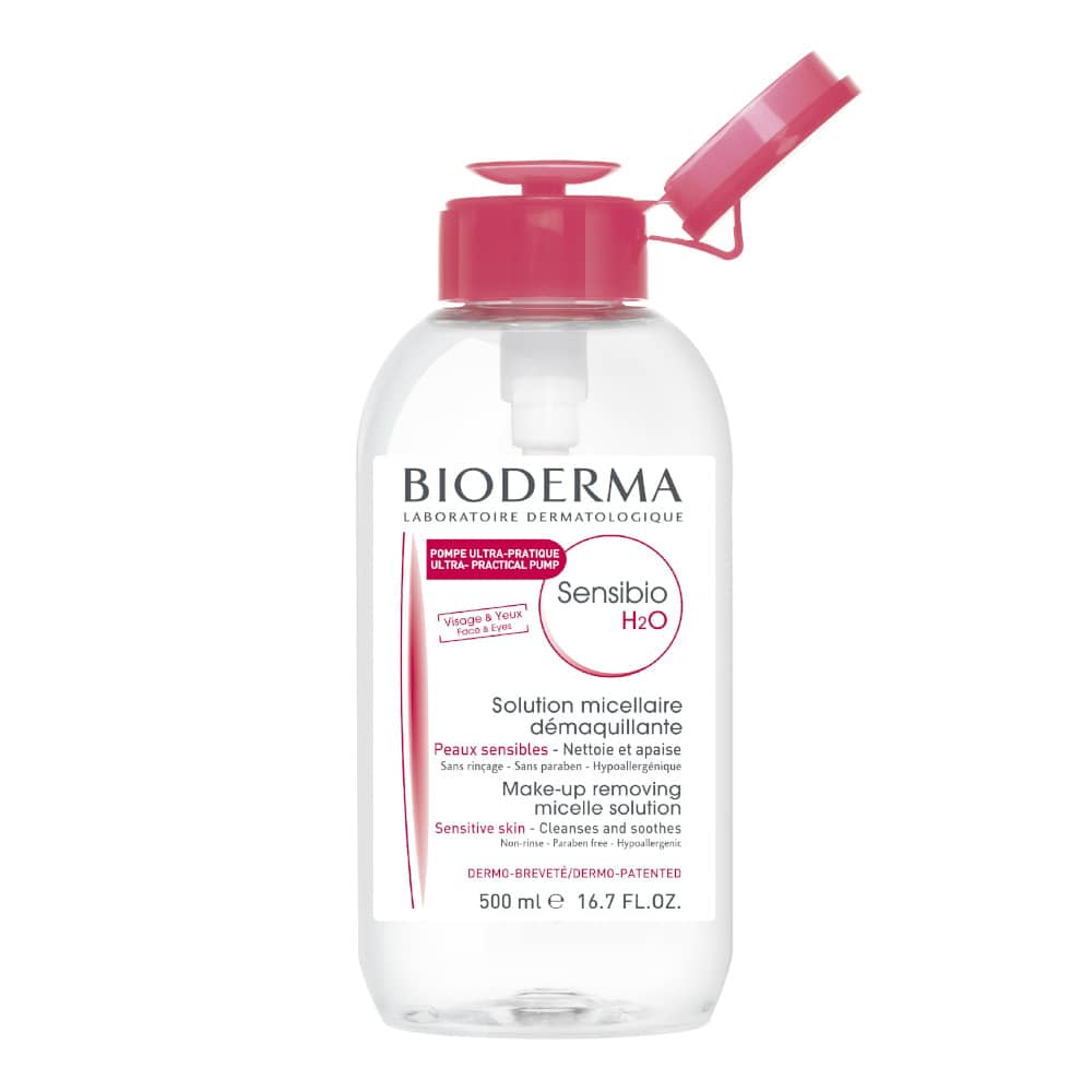 BIODERMA Sensibio H2O Pump - Sanft reinigendes Mizellenwasser bei empfindlicher Haut 500 ml 500 ml Lösung
