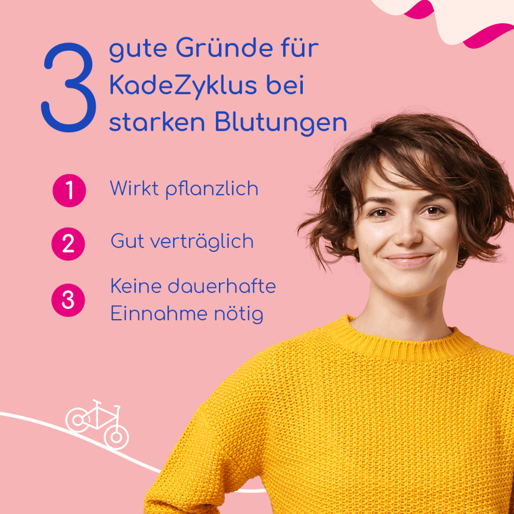 Kade Zyklus bei starken Blutungen während der Menstruation 20 St Filmtabletten