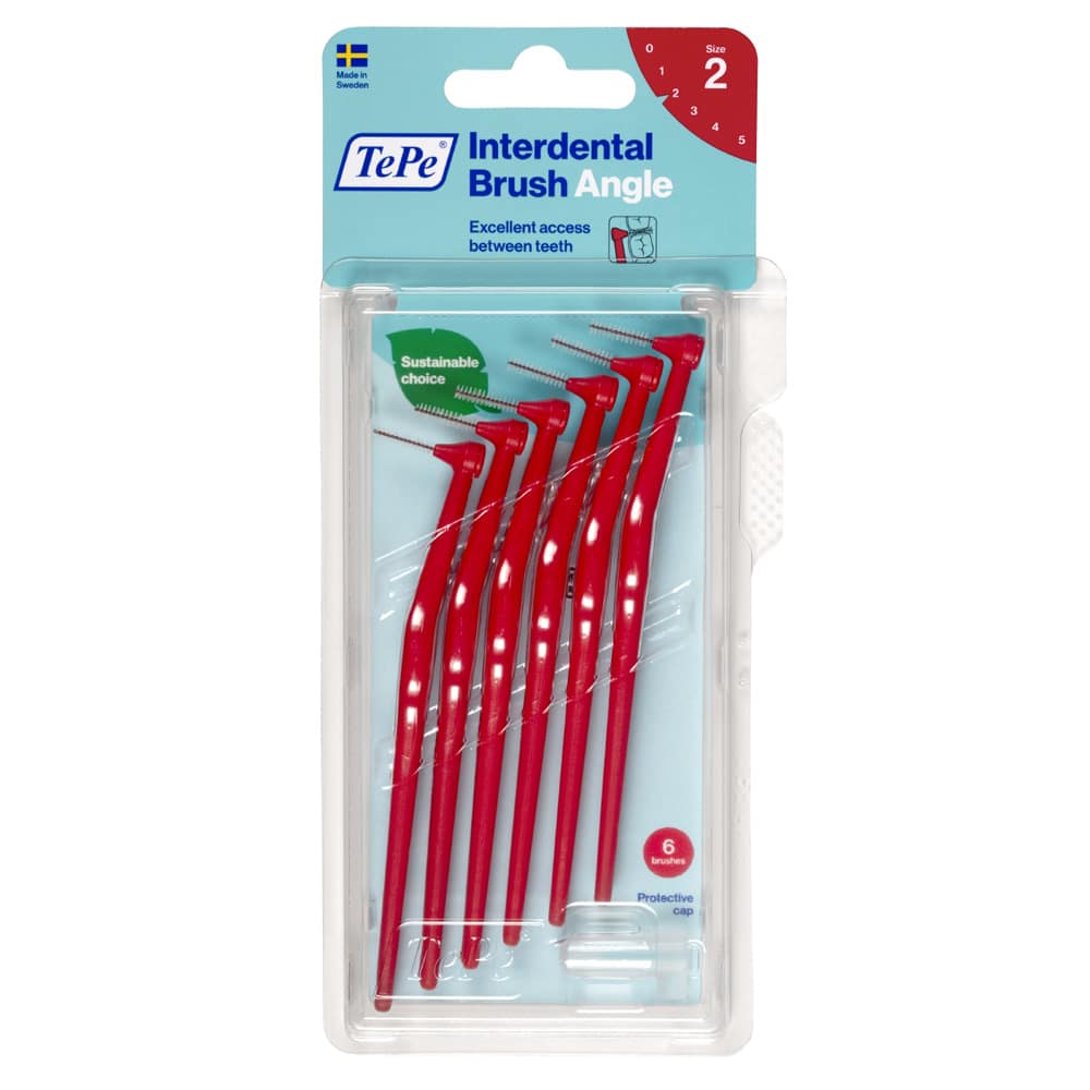 TEPE Angle Interdentalbürste 0,5mm rot 6 St Zahnbürste