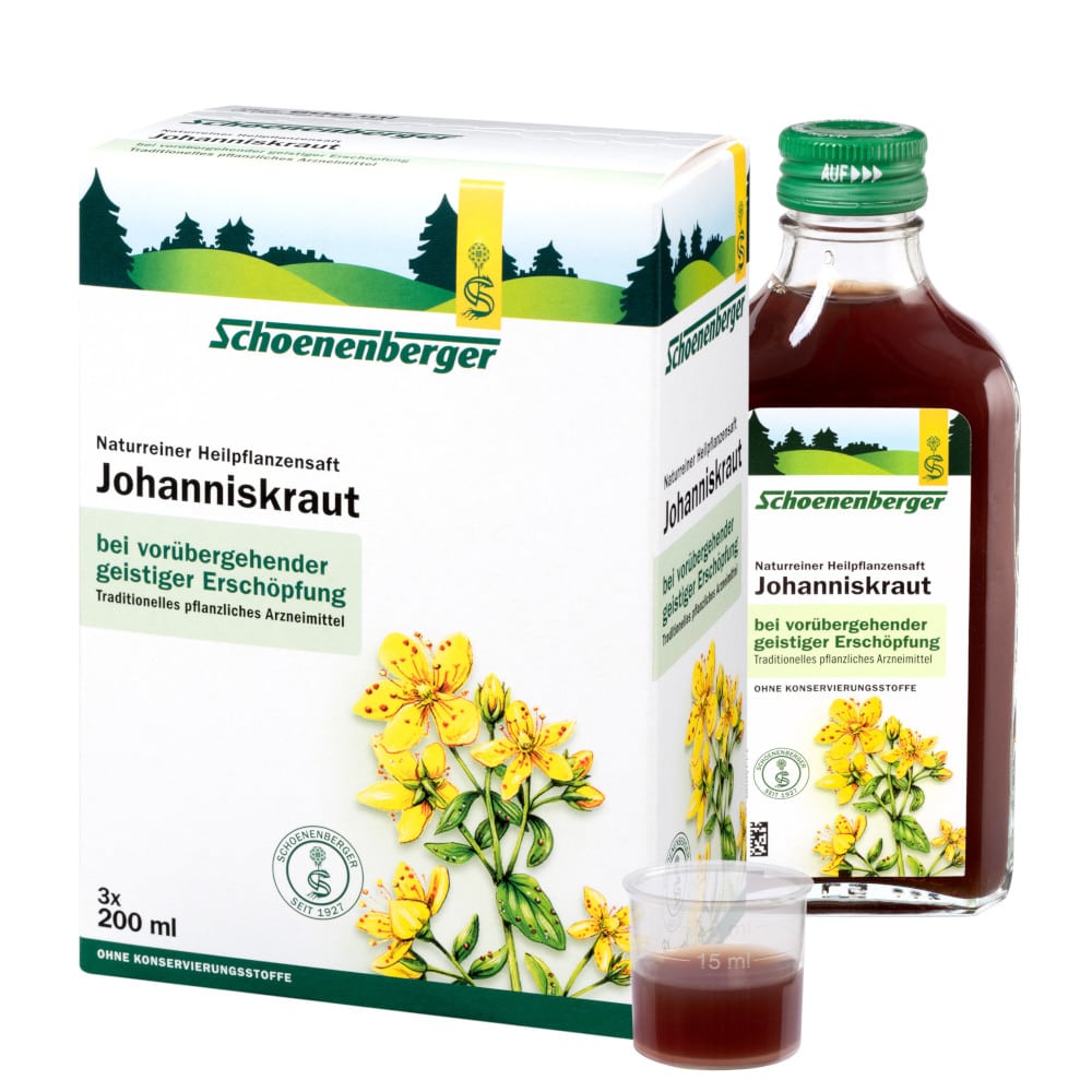 Schoenenberger Johanniskraut Naturreiner Heilpflanzensaft 3X200 ml Saft