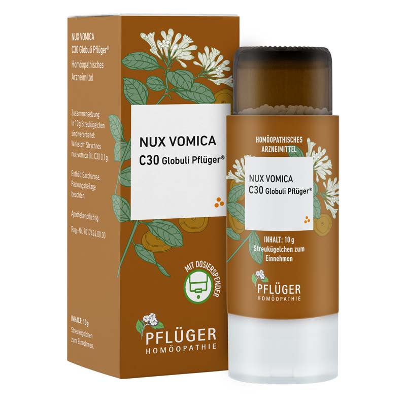 NUX VOMICA C30 Pflüger 10 g Globuli