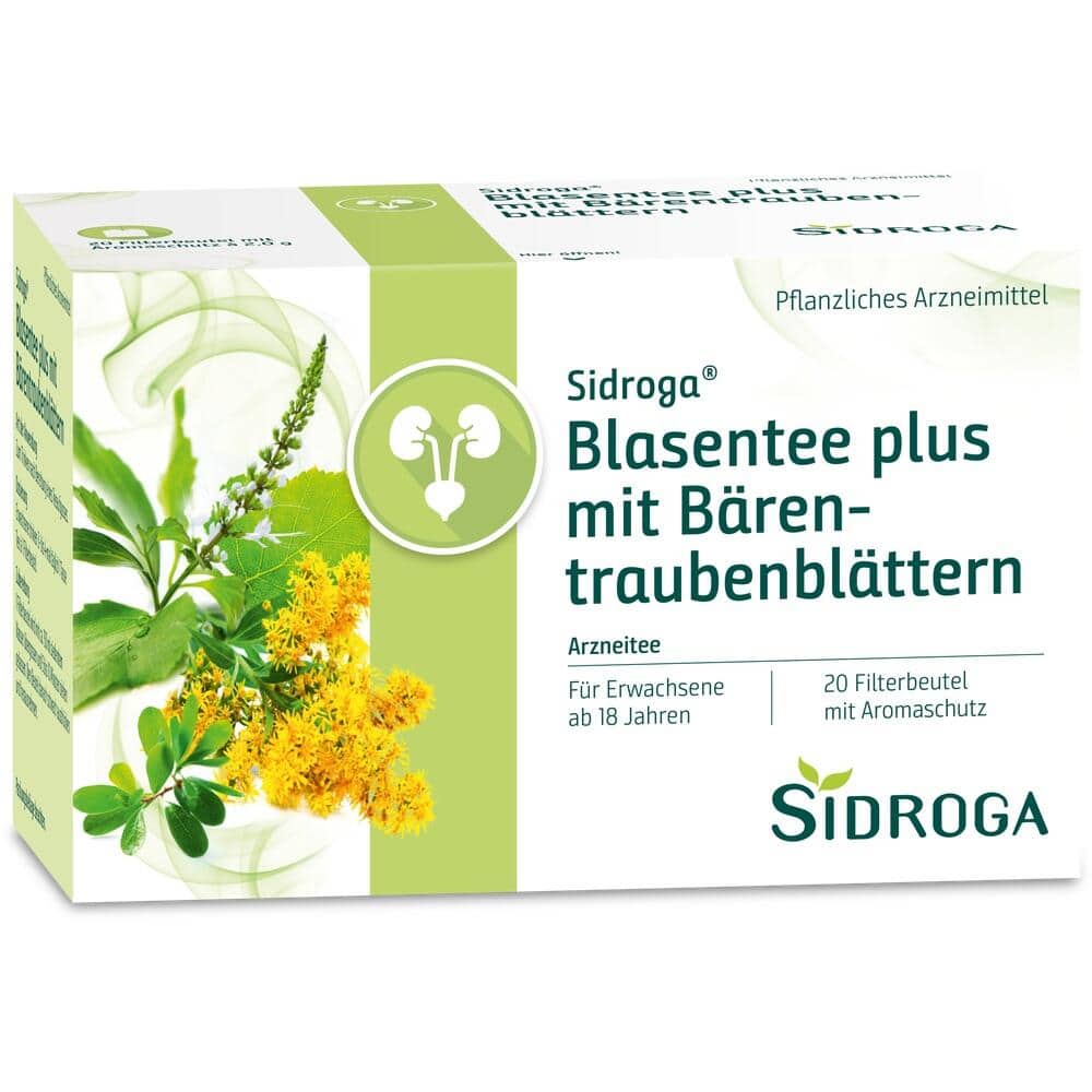 SIDROGA Blasentee plus mit Bärentraubenblättern 20X2.0 g Tee
