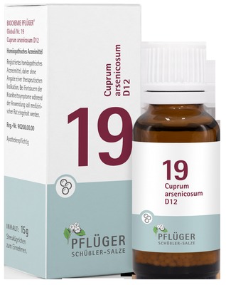 Schüßler-Salz Nr. 19 Cuprum arsenicosum D12 15 g Globuli