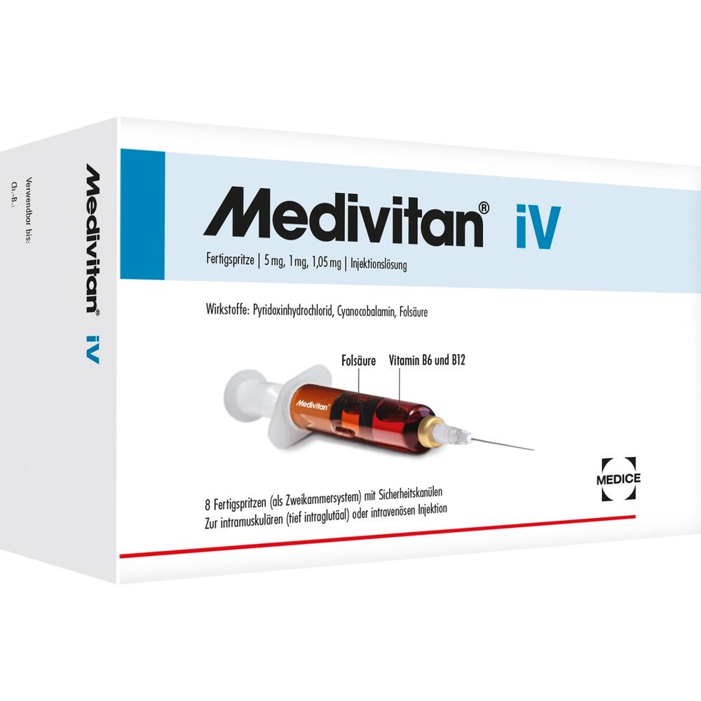 Medivitan iV Fertigspritzen bei Vitamin B-Mangel 8 St Fertigspritzen
