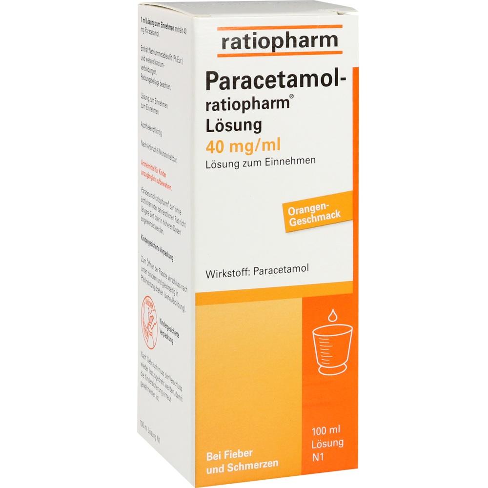 Paracetamol-ratiopharm 40mg/ml Lösung zum Einnehmen 100 ml Lösung