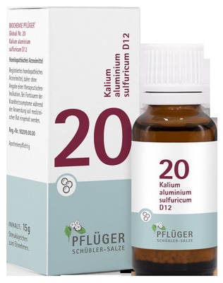 Schüßler-Salz Nr. 20 Kalium aluminium sulfuricum D12 15 g Globuli