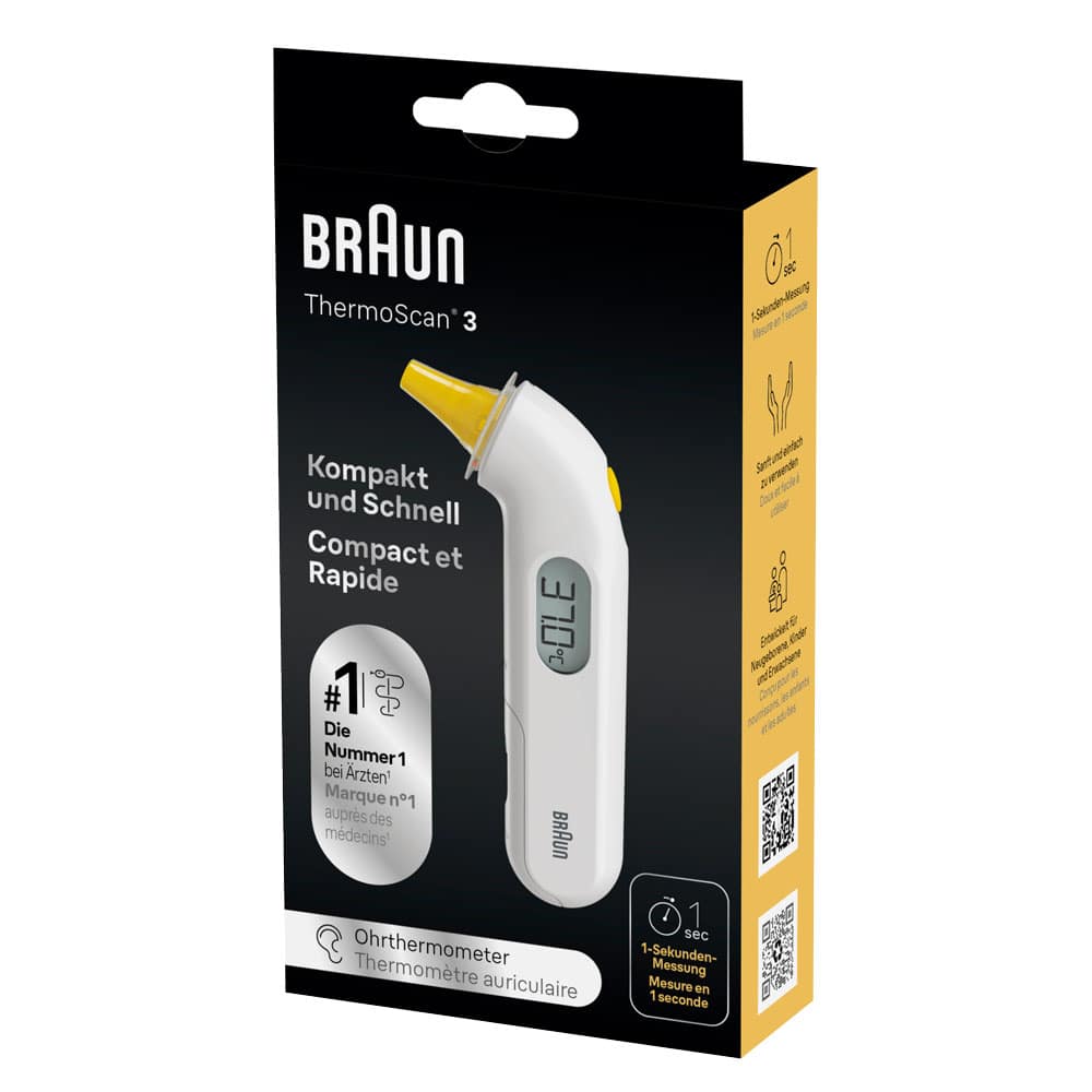 BRAUN ThermoScan 3 Infrarot-Ohrthermometer 1 St