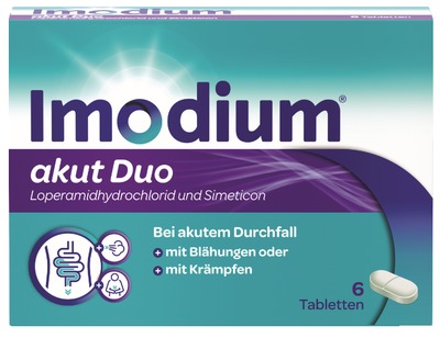 Imodium akut Duo - bei akutem Durchfall mit Blähungen