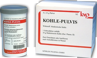 Kohle-Pulvis 4X10 g Pulver