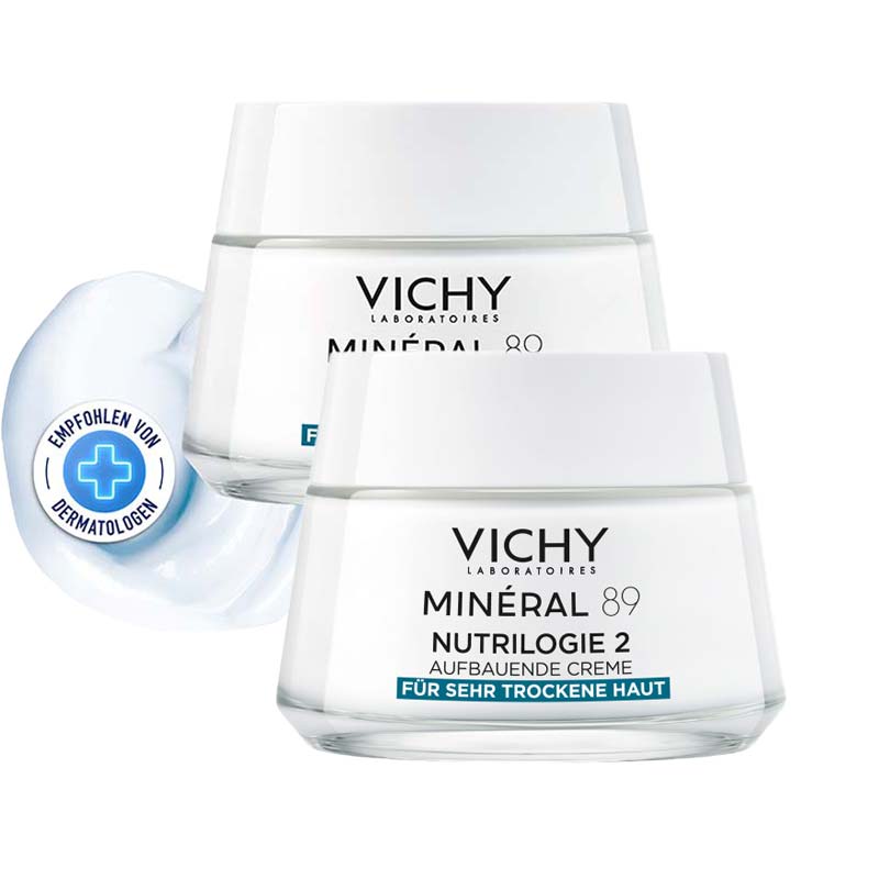 VICHY MINÉRAL 89 NUTRILOGIE 2 FÜR SEHR TROCKENE HAUT Doppelpack 2X50 ml Creme