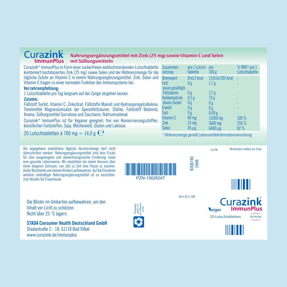 Curazink ImmunPlus 20 St Lutschtabletten