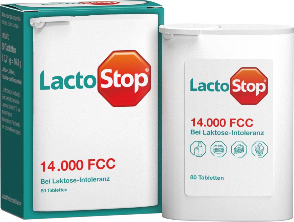 LactoStop 14000 FCC Tabletten Spender 80 St Tabletten