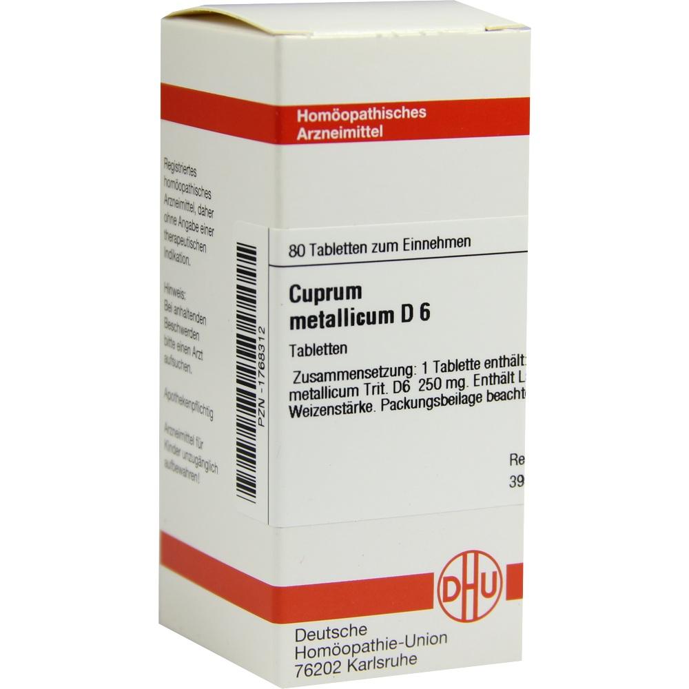 CUPRUM METALLICUM D 6 Tabletten 80 St Tabletten