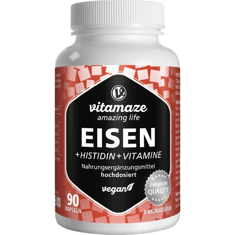 vitamaze Eisen 20 mg + Histidin + Vitamine C B9 B12  90 St Kapseln