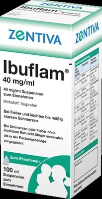 Ibuflam ZENTIVA Fiebersaft 40 mg/ml 100 ml Suspension zum Einnehmen
