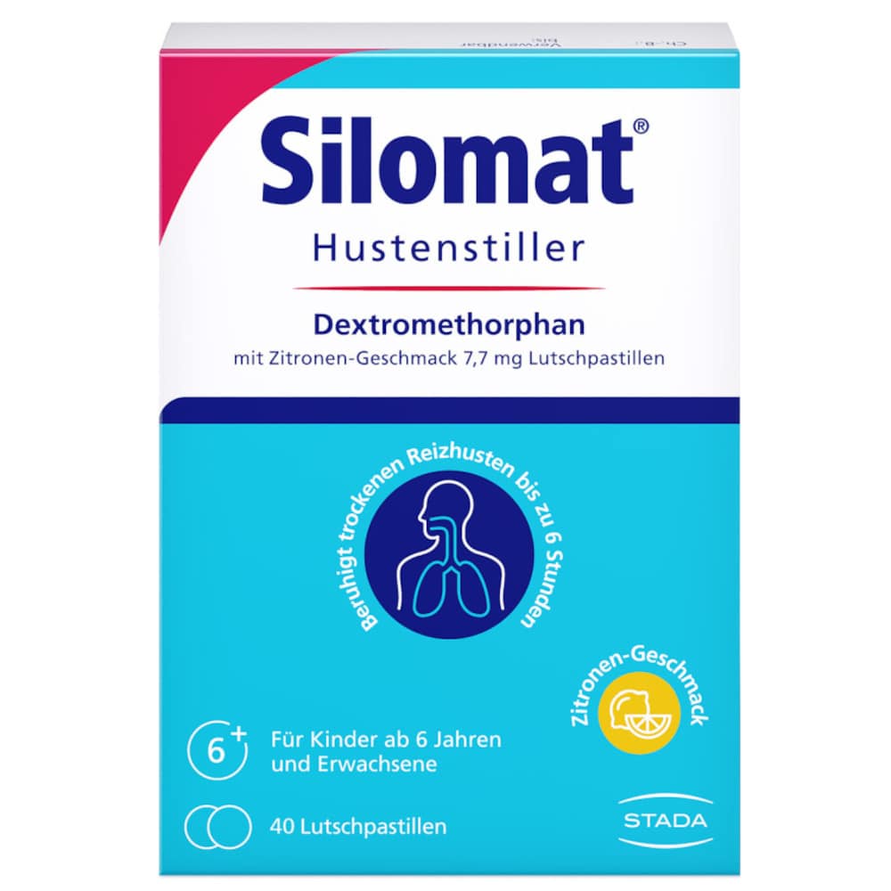 Silomat Hustenstiller Dextromethorphan Zitrone 40 St Lutschpastillen