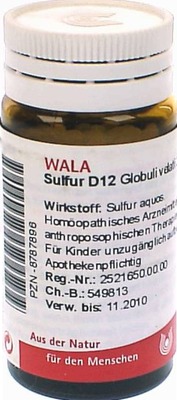 Sulfur D12 Globuli 20 g Globuli