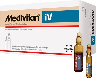 Medivitan iV 8 Doppel-Ampullen bei Vitamin B-Mangel 8 St Ampullenpaare