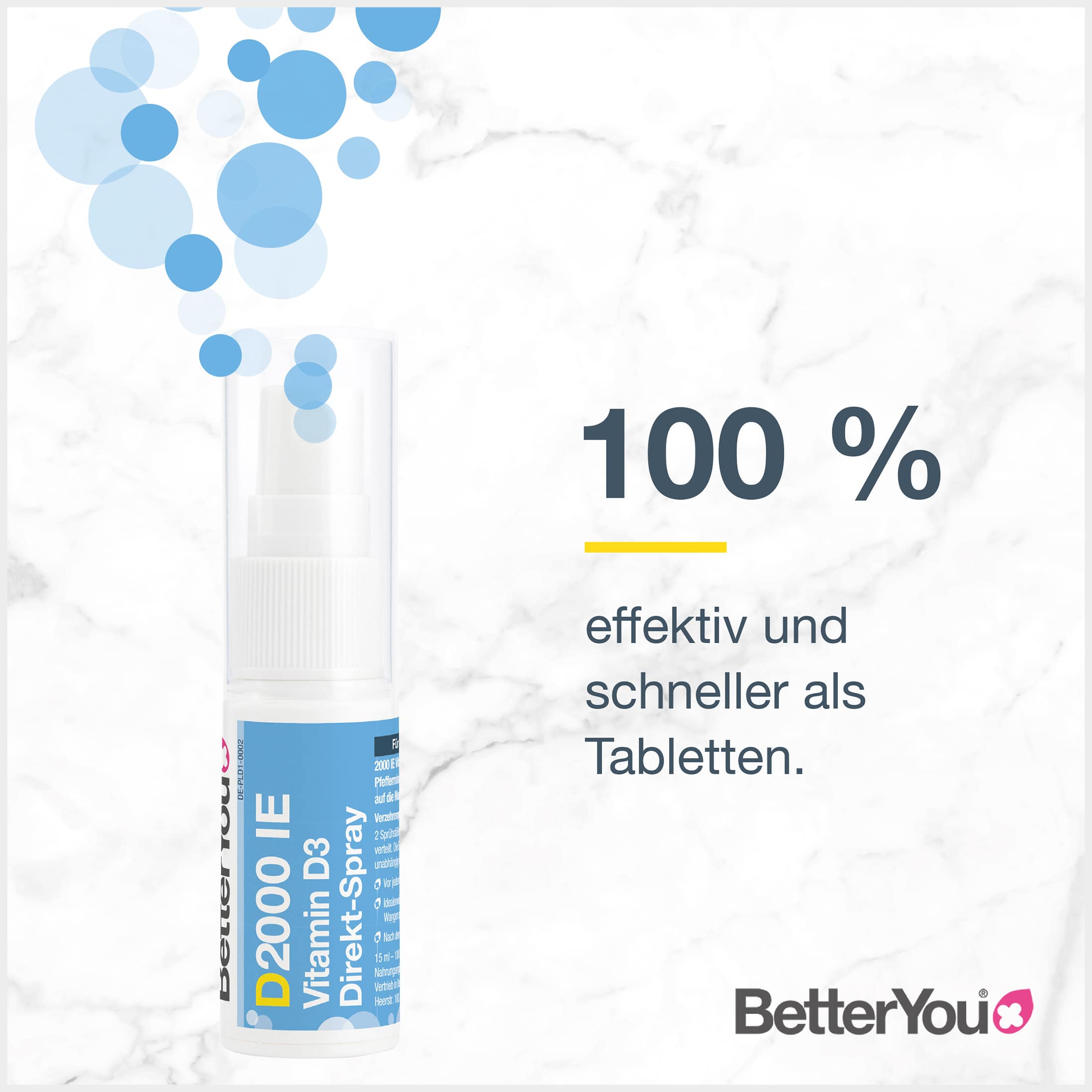 BetterYou D2000 IE Vitamin D3 Direkt-Spray 15 ml Spray BetterYou D2000 IE Vitamin D3 Direkt-Spray 15 ml Spray