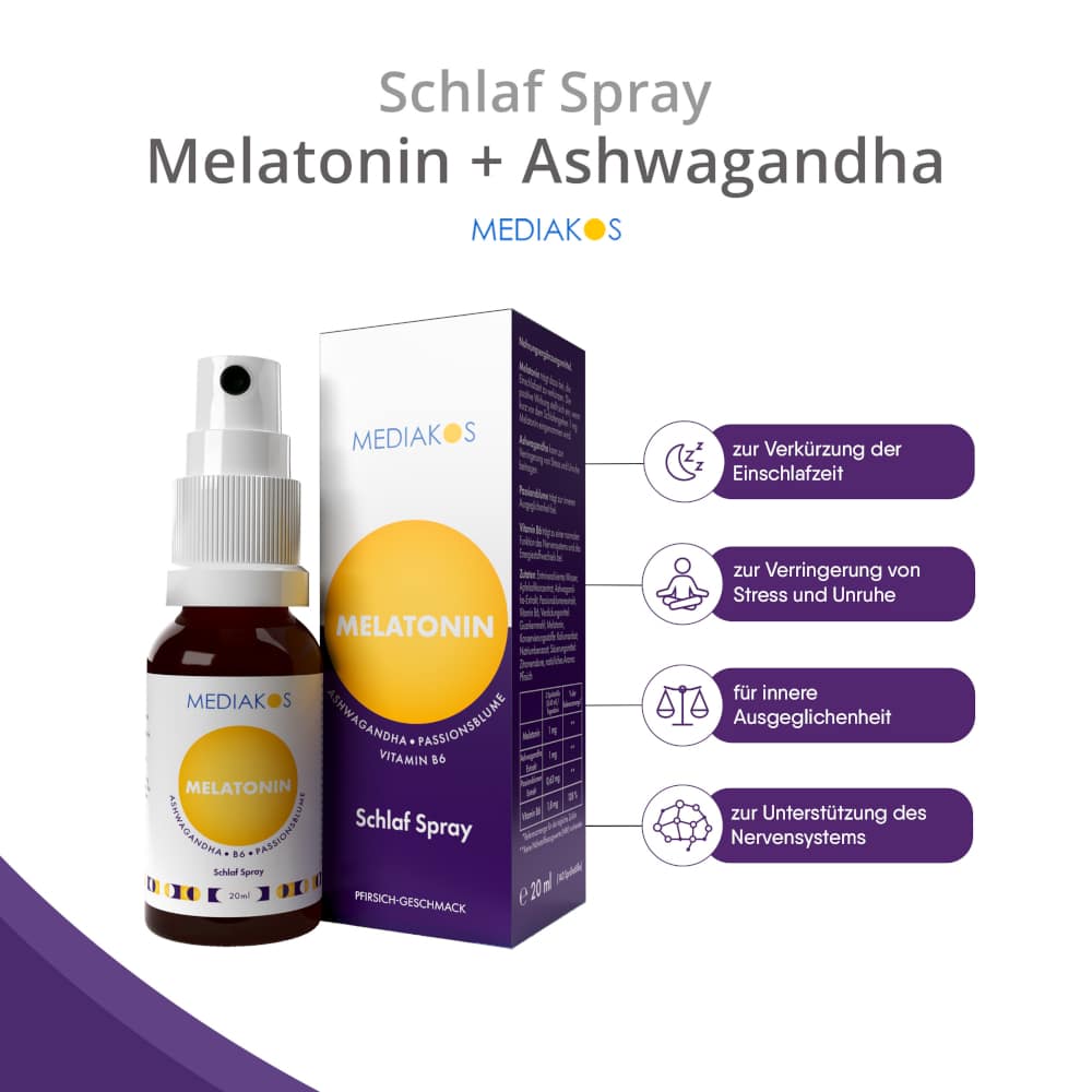 MEDIAKOS MELATONIN Ashwagandha Schlaf Spray 20 ml Spray
