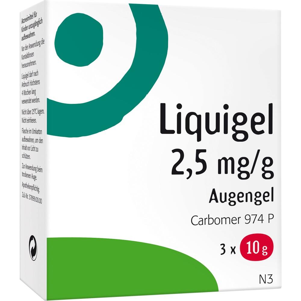 Liquigel 2,5mg/g 3X10 g Augengel