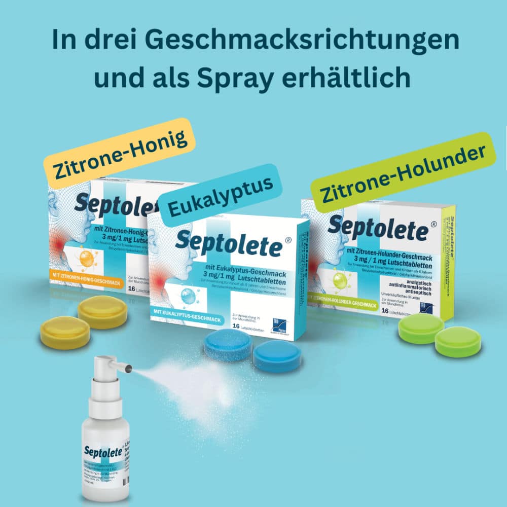 Septolete 3mg/1mg Lutschtabletten 16 St Lutschtabletten