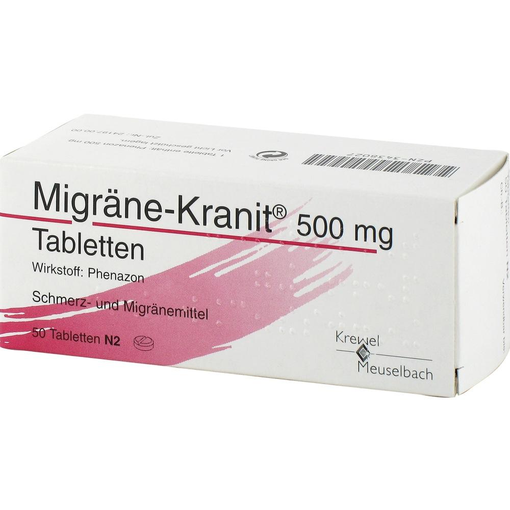 Migräne-Kranit 500mg 50 St Tabletten