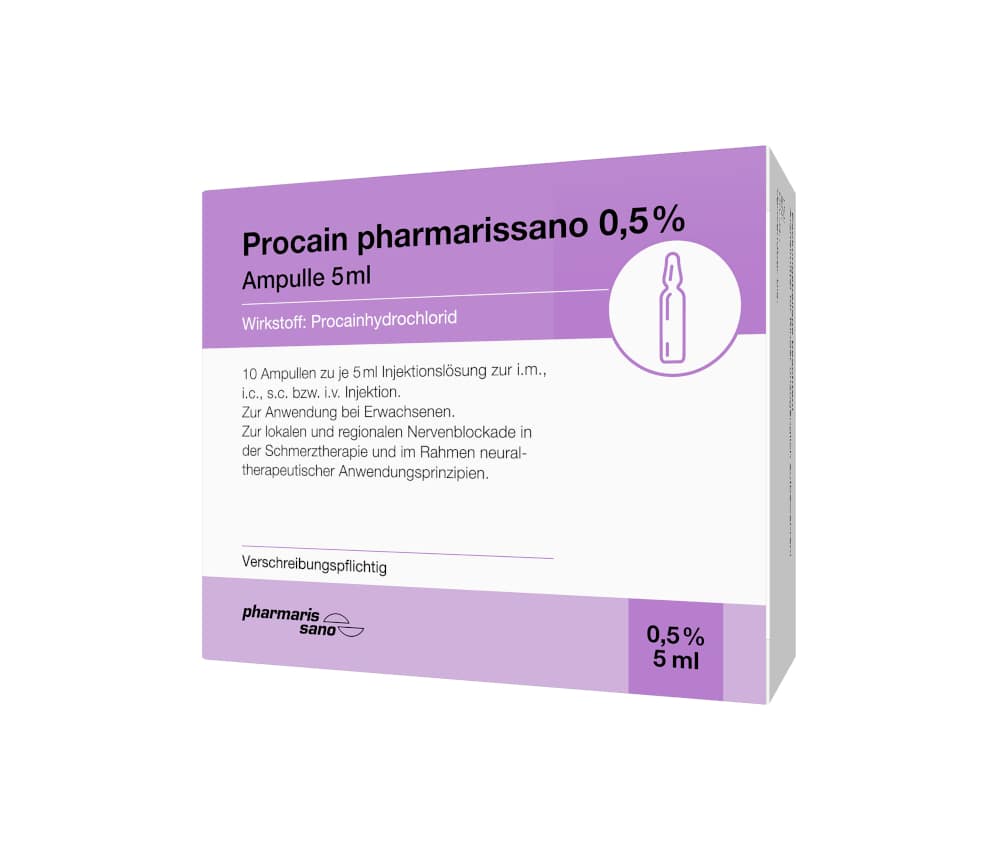 Procain pharmarissano 0,5% Ampulle 5ml 10X5 ml Injektionslösung