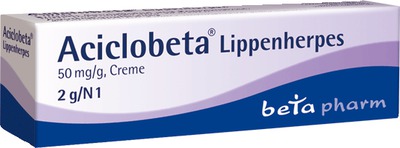 Aciclobeta Lippenherpes 2 g Creme