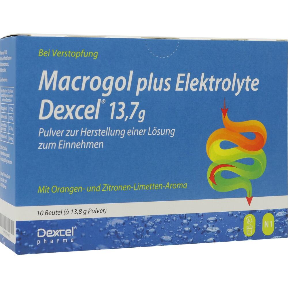 Macrogol plus Elektrolyte Dexcel 13,7g 10 St Pulver zur Herstellung einer Lösung zum Einnehmen