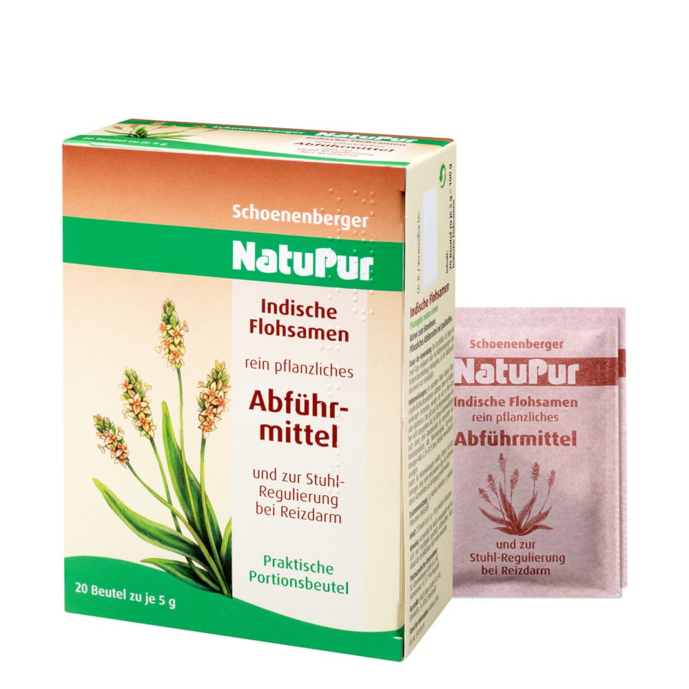 NatuPur Indische Flohsamen Abführmittel & bei Reizdarm 20X5 g Kerne