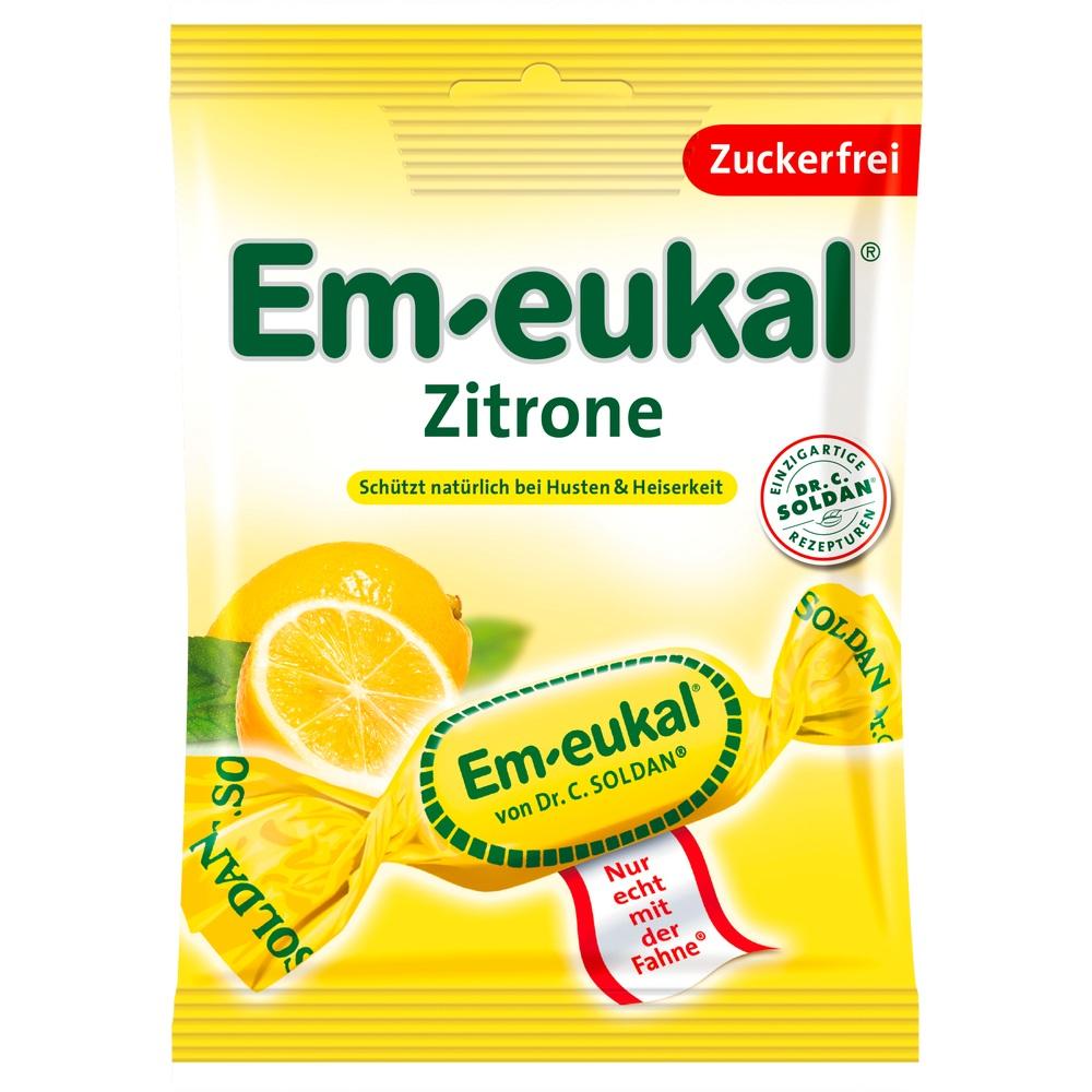 Em-eukal Zitrone zuckerfrei 75 g Bonbons