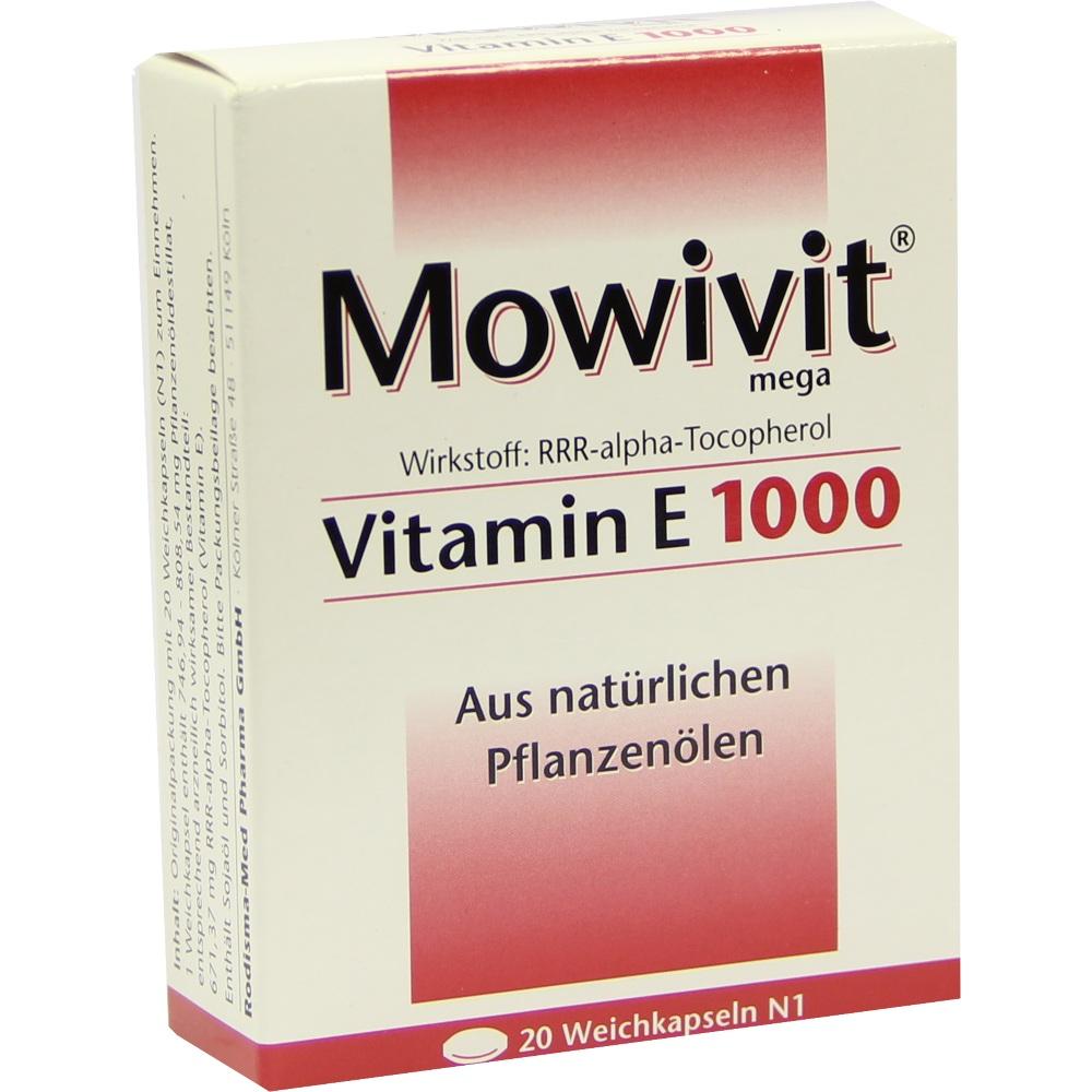 MOWIVIT Vitamin E 1000 Kapseln 20 St Kapseln