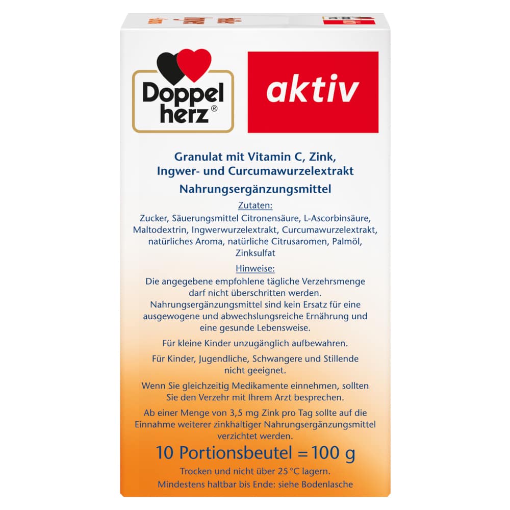 Doppelherz aktiv Heißer Ingwer + Curcuma  10 St Beutel