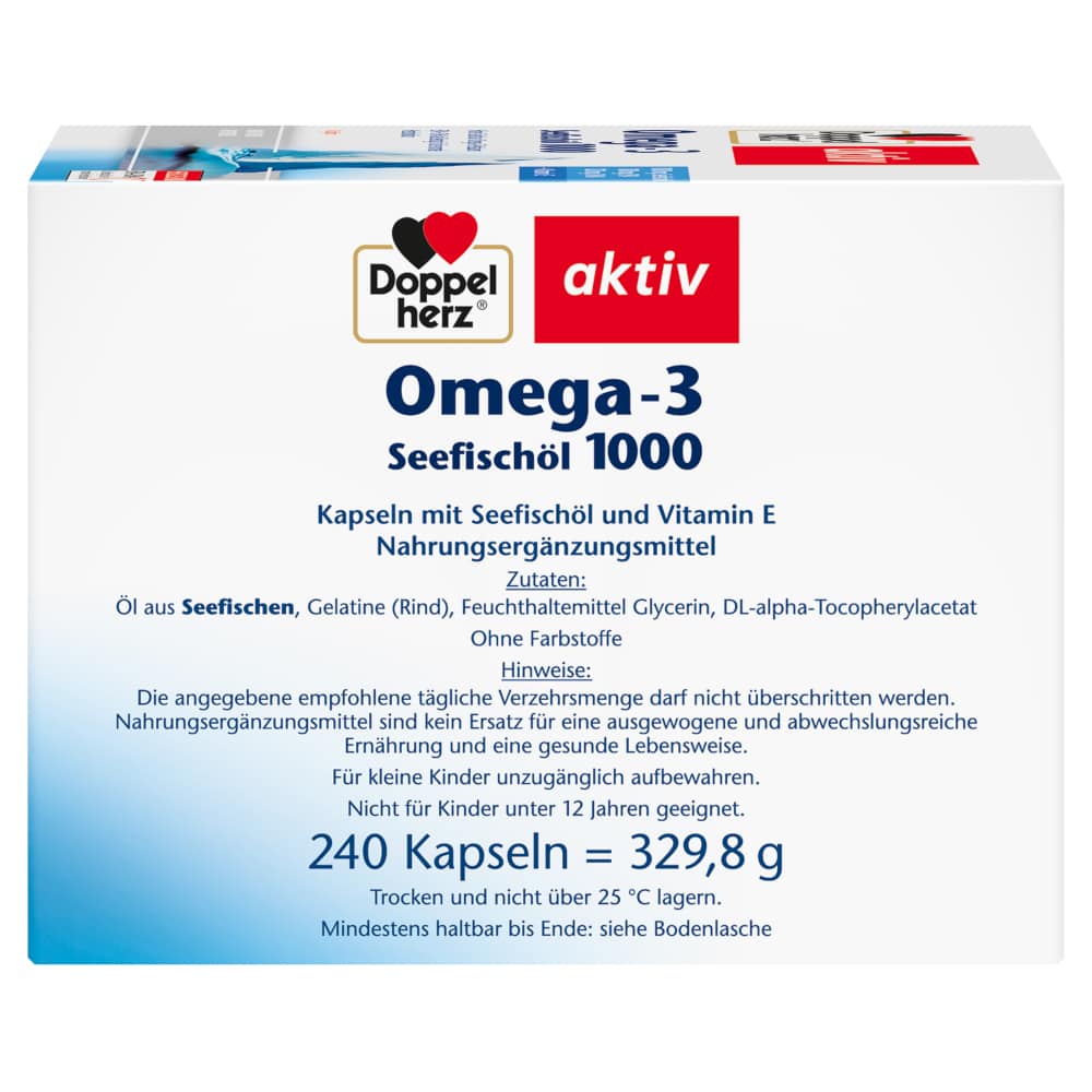 Doppelherz aktiv Omega-3 Seefischöl 1000 240 St Kapseln