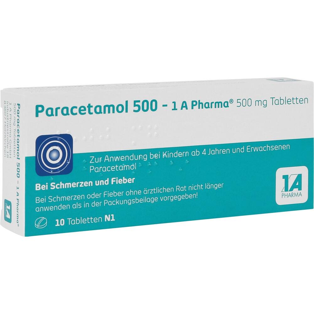 Paracetamol 500-1A Pharma 10 St Tabletten