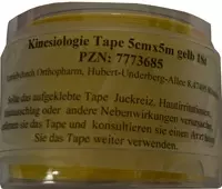 Kinesiologie Tape 5 cmx5 m gelb 1 St Verband
