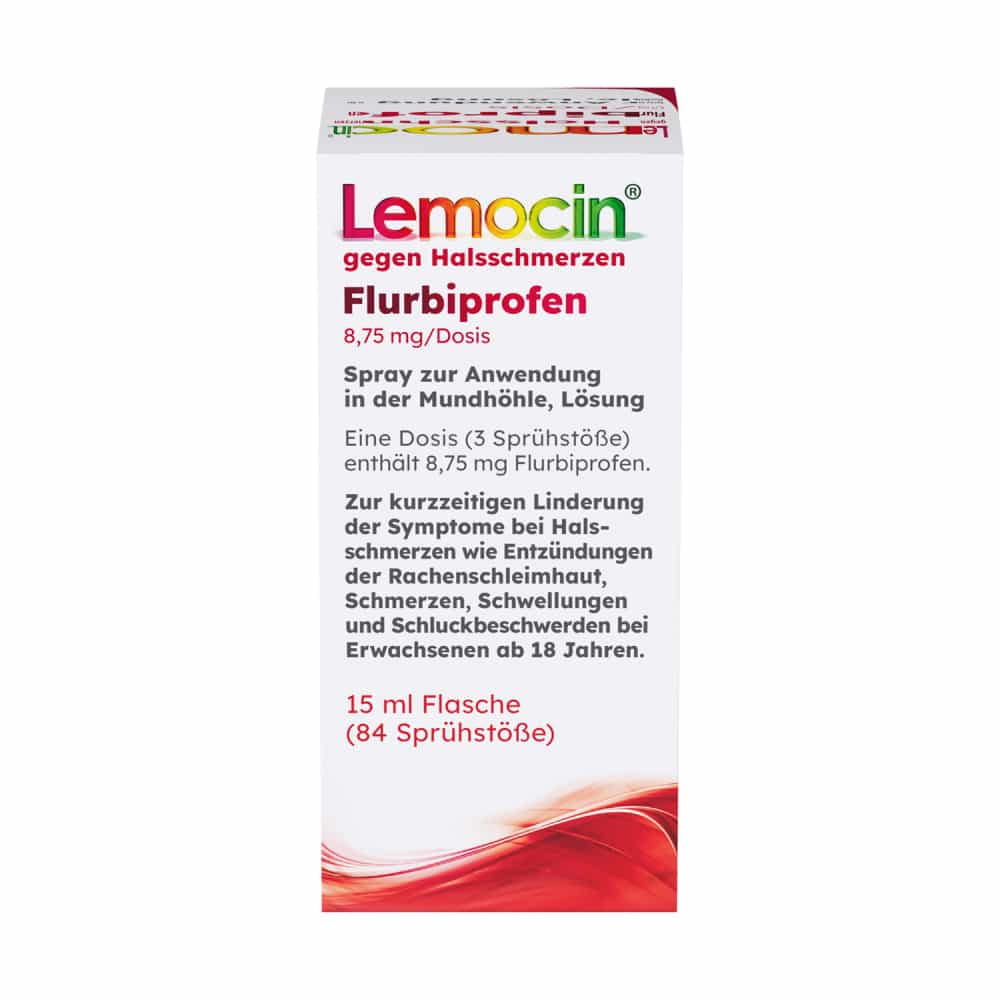 Lemocin gegen Halsschmerzen Flurbiprofen 15 ml Spray