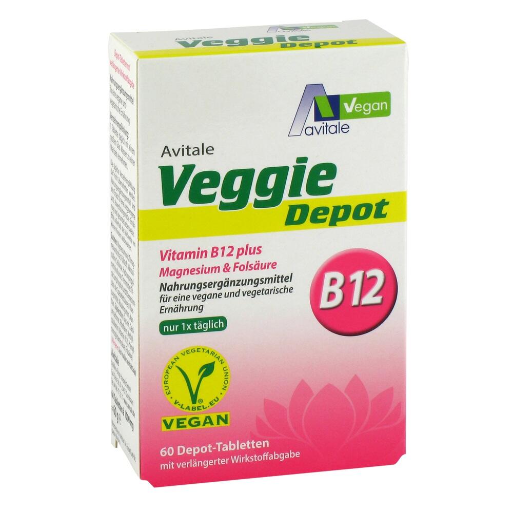 Avitale Veggie Depot B12 plus Magnesium & Folsäure 60 St Tabletten