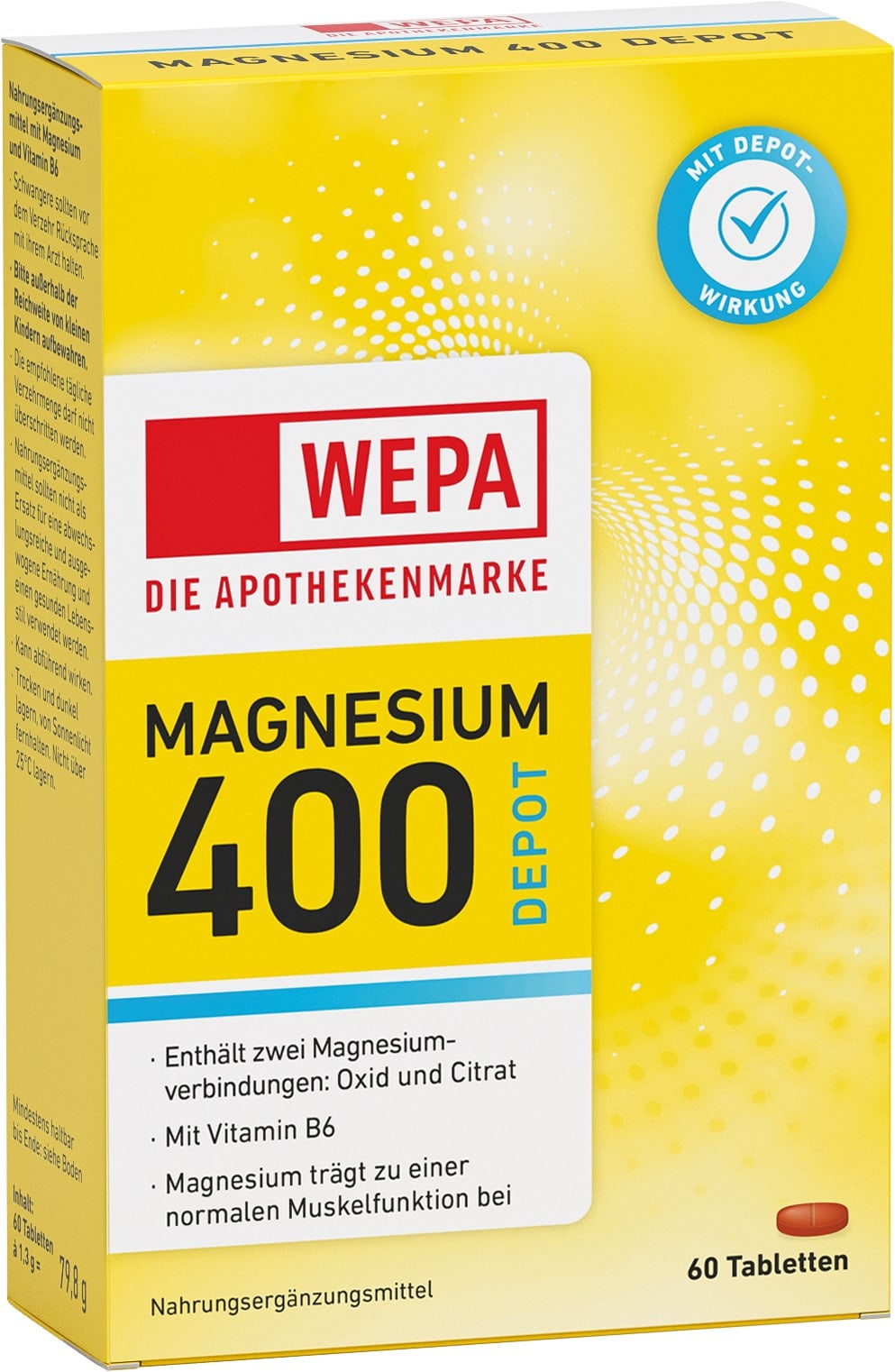 WEPA MAGNESIUM 400 DEPOT Tabletten 60 St Tabletten