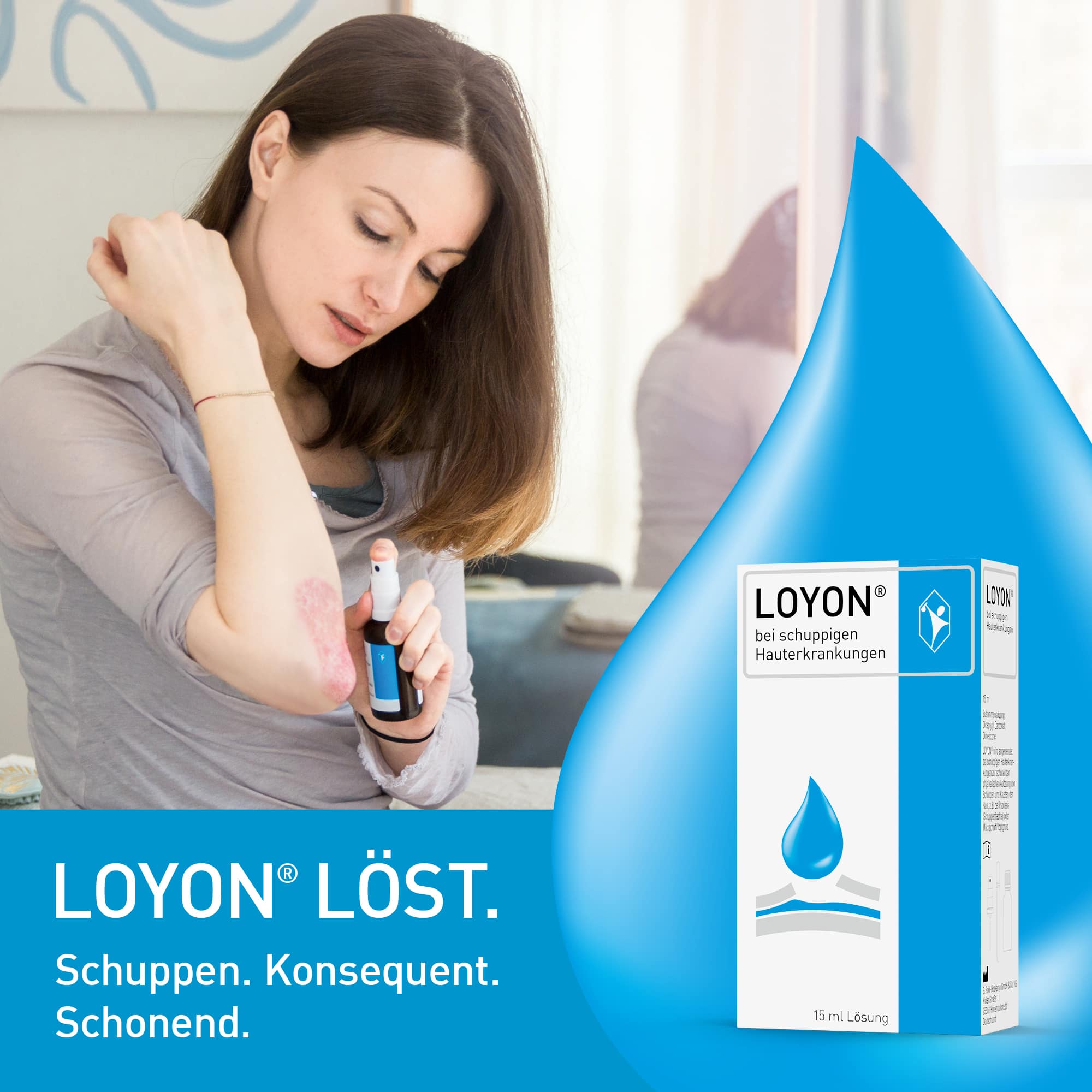 LOYON bei Schuppenflechte, Milchschorf & Kopfgneis 15 ml Lösung 15 ml Lösung