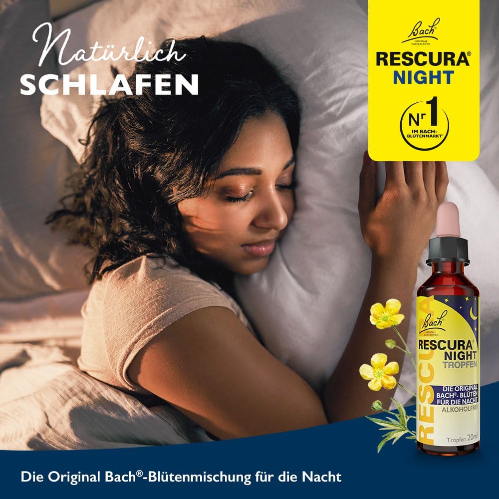 Bachblüten RESCURA NIGHT Tropfen alkoholfrei 10 ml Tropfen