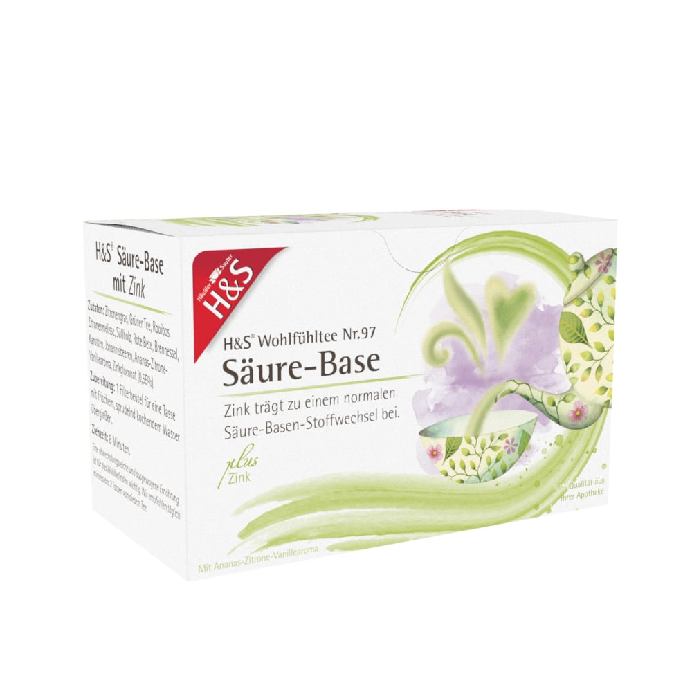 H&S Wohlfühltee Säure-Base mit Zink 20X2.0 g Filterbeutel