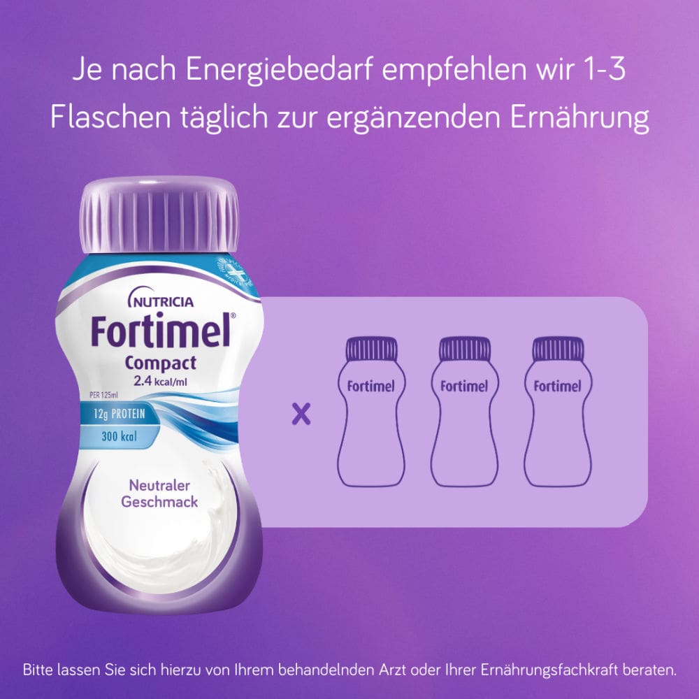 Fortimel Compact 2.4 Trinknahrung Neutral 4X125 ml Flüssigkeit