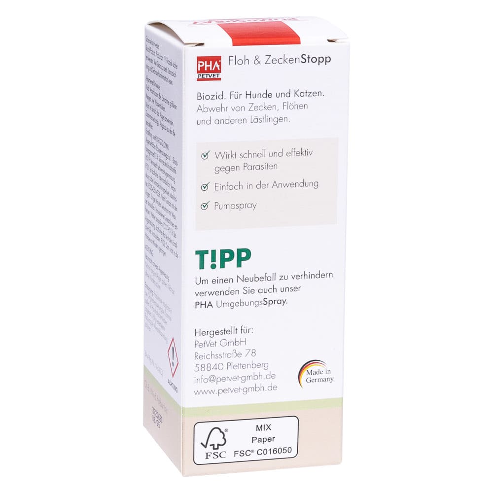 PHA Floh & Zecken Stopp 100 ml Spray